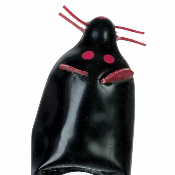 Condomerie Hand-Painted Decorative Latex XL Black Mouse
