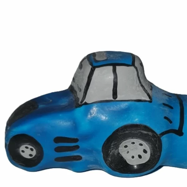 CONDOMERIE Hand-Painted Novelty Condom Tractor Blue