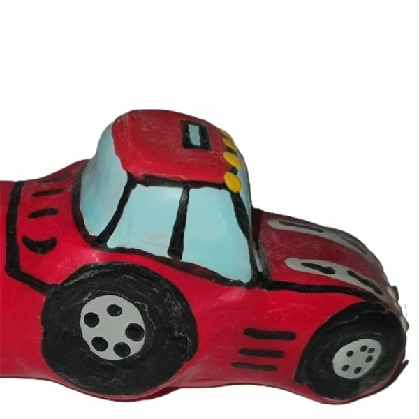 CONDOMERIE Hand-Painted Novelty Latex Cover Tractor Red Art