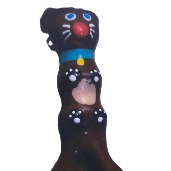 Condomerie Hand-Painted Brown Dachshund Decorative Latex