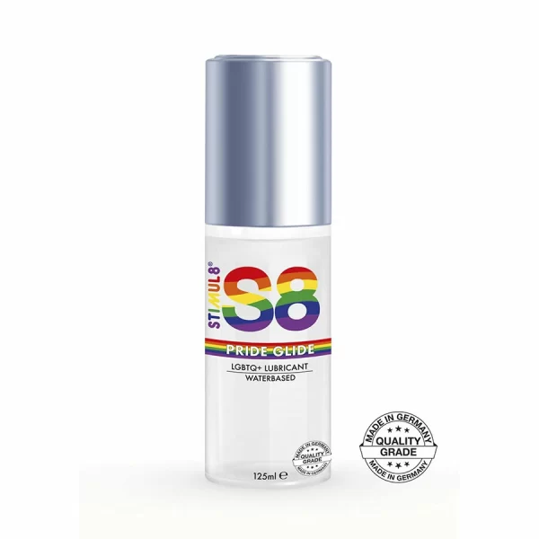 S8 Glide Pride Water-Based Lubricant 125ml - Extra Thick Formula. Waterbased. See formula