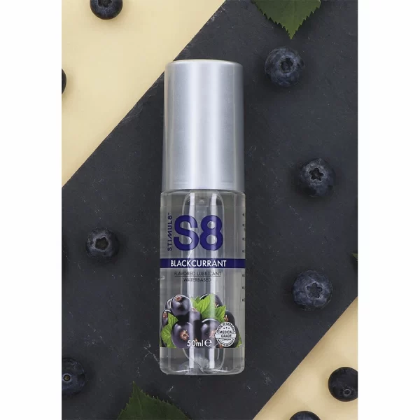 S8 Blueberry Water-Based Lubricant 50ml - Paraben-Free Formula. Flavored. See formula