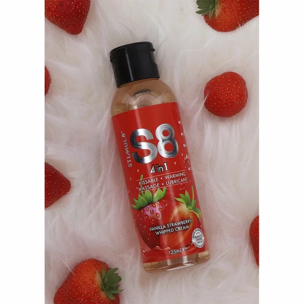 S8 4-in-1 Strawberry Dessert Lubricant & Massage Gel 125ml. Flavored. See formula