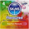 Skins Multi Flavors Premium Condoms 4-Pack - Banana - Anelma Skins Multi Flavors Premium Condoms 4-Pack