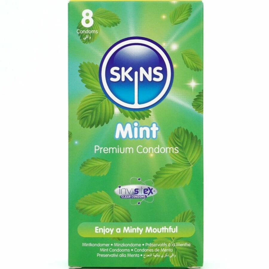 Skins Mint Premium Ultra-Thin Latex Protection Pack 8 pcs - Anelma Skins Mint Premium Ultra-Thin Latex Protection Pack 8 pcs