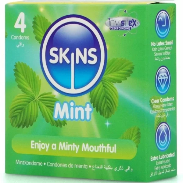 Skins Mint Premium Latex Intimate Protection 4-Pack Ultra Thin. Condoms. See formula