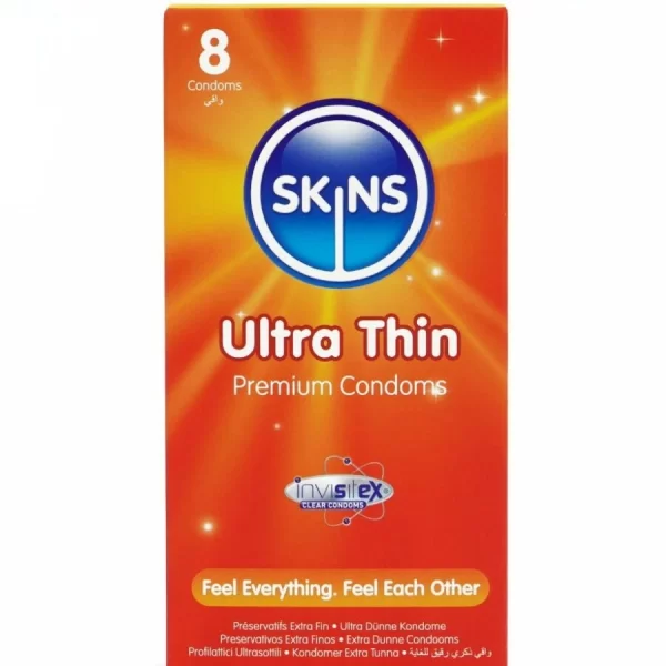 Skins Ultra Thin Premium Latex Condoms 8-Pack