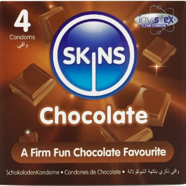 Skins Chocolate Premium Latex Condoms 4-Pack