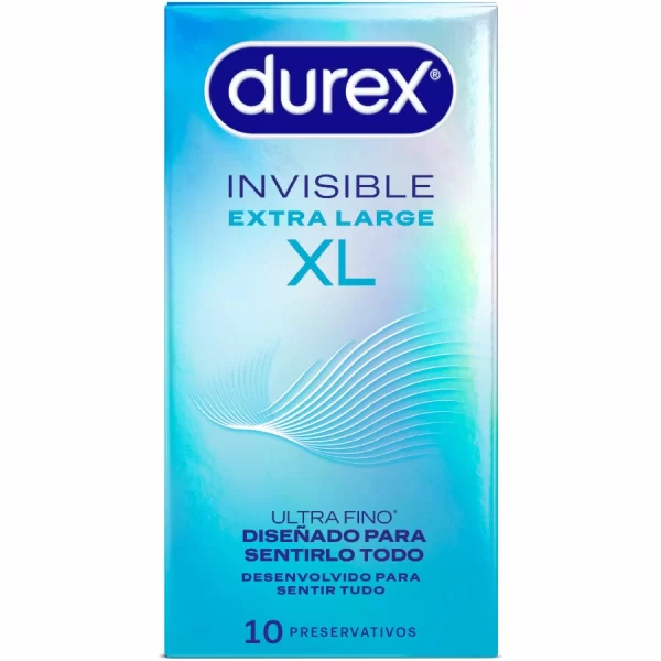 Durex Invisible Ultra Thin Latex Condoms 10-Pack Extra Large