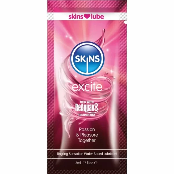 SKINS Excite Water-Based Lubricant 5ml Single-Dose