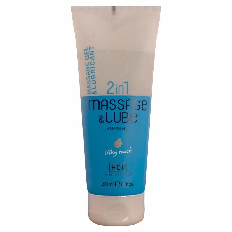HOT Massage & Glide Gel 2in1 Silky Touch 200ml Water-Based Formula - Anelma HOT Massage & Glide Gel 2in1 Silky Touch 200ml Water-Based