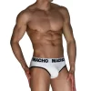 MACHO MCH006 Classic Men's Briefs White & Black - Lycra Comfort Fit