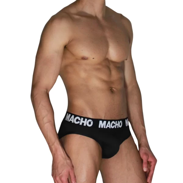 MACHO MCH007 Classic Men's Briefs Black - Lycra Comfort Fit
