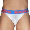 MACHO MX29AZ White Jockstrap + Dark Blue