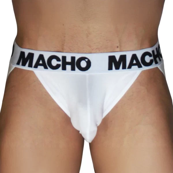 MACHO MX29BL Jockstrap White + White - Anatomical Support