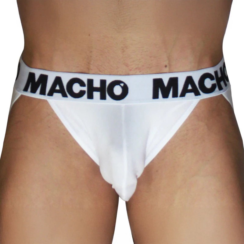 MACHO MX29BL Jockstrap White + White - Anatomical Support