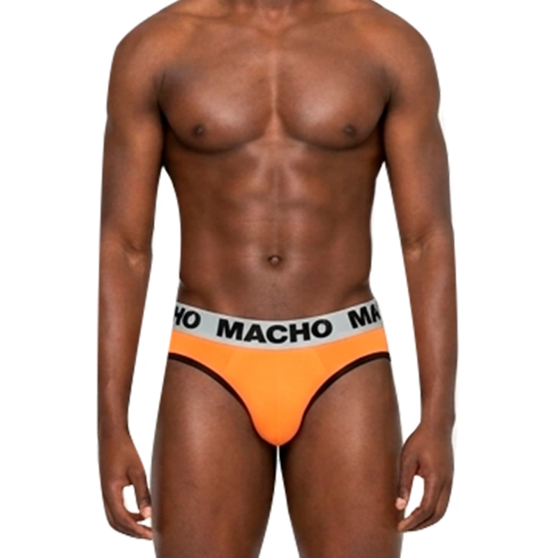 MACHO MCH012 Orange Slip - Classic Lycra Men's Briefs with Support