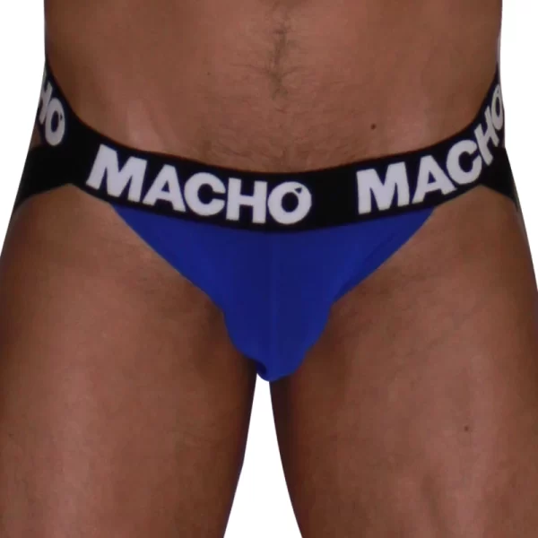 MACHO MX28AZ Blue Jock Grille - Anatomical Lycra Support Underwear