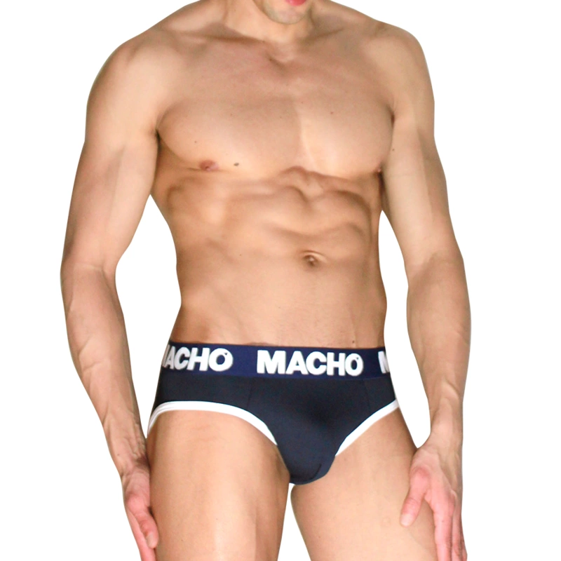 MACHO MCH008 Navy Blue Classic Slip - Breathable Lycra Briefs