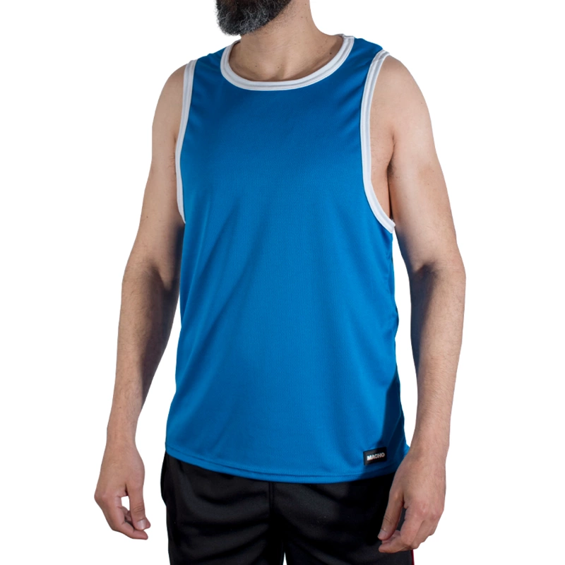 MACHO CMV002 Blue Gym T-Shirt - Lightweight Sport Fit