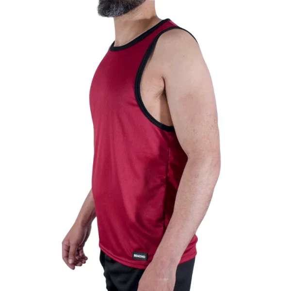 MACHO CMV003 Maroon Gym T-Shirt - Lightweight Sport Fit