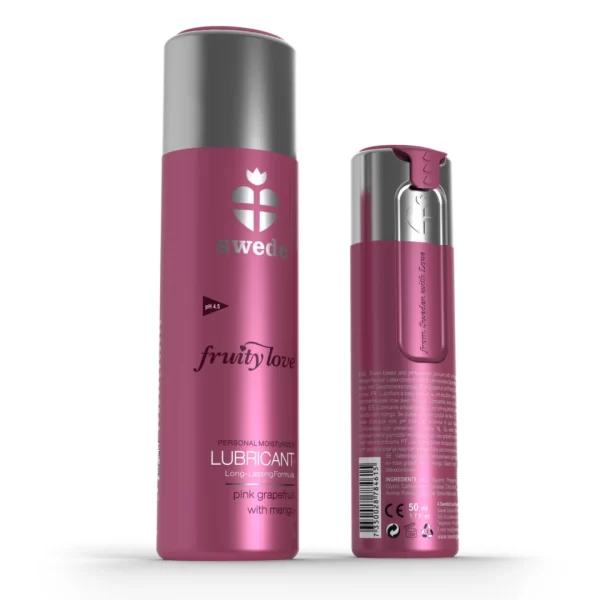 Swede Fruity Love Lubricant Pink Grapefruit Mango 50ml - Water-Based Formula. Flavored