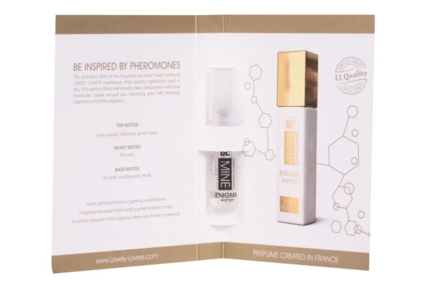 Lovely Lovers BEMINE ENIGMA Pocket Perfume for Women with Scent Molecules 2ml. Pheromones and aphrodisiacs. See formula