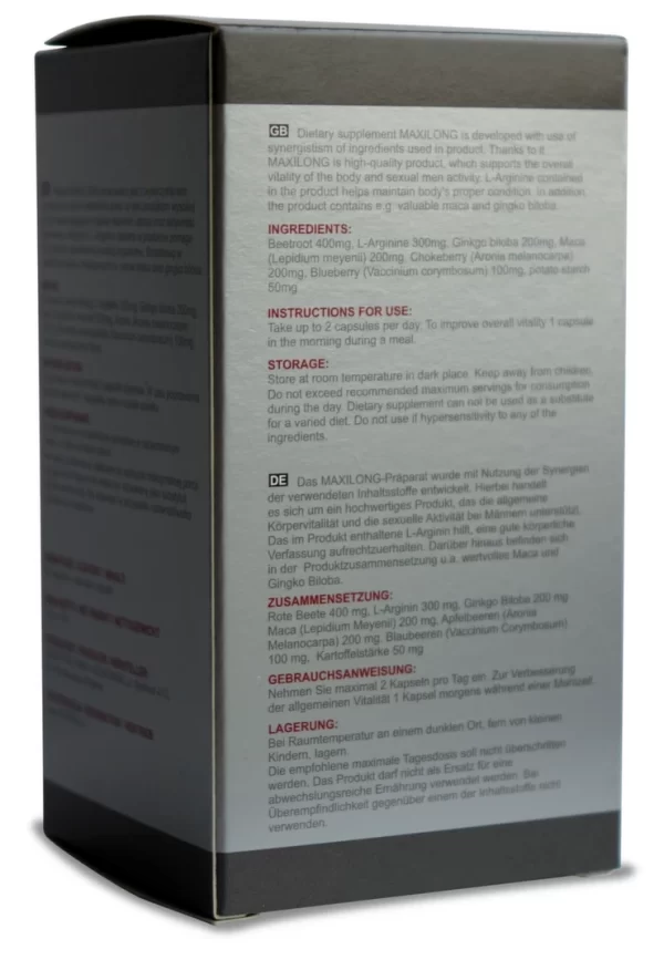 Lovely Lovers MAXILONG 60 Capsules - Advanced Male Vitality Support Formula