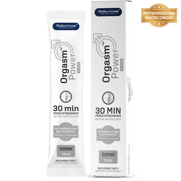 Orgasm Power For Men 10ml - Herbal Energy Drink with Guarana & Ginseng. Solid erection. See formula