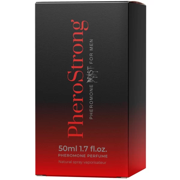 PheroStrong Beast for Men Eau de Parfum 50ml - Woody Aromatic Scent. Pheromones and aphrodisiacs. See formula