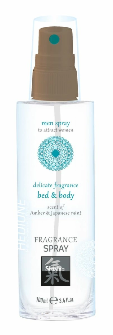 HOT Pheromone Bed & Body Spray for Men Amber & Japanese Mint 50ml. Pheromones and aphrodisiacs. See formula