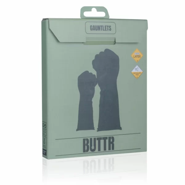BUTTR Gauntlets Extra Durable Latex Protective Gloves Black. Fisting lubricants. See formula