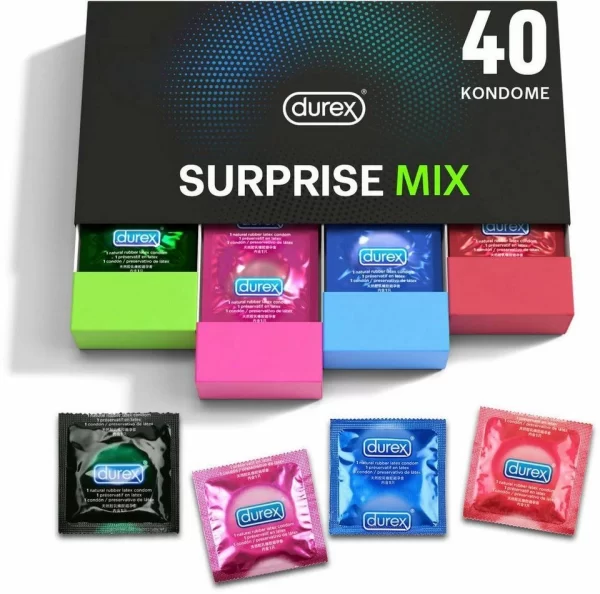 Durex Surprise Mix 40-Pack - Variety Latex Protection