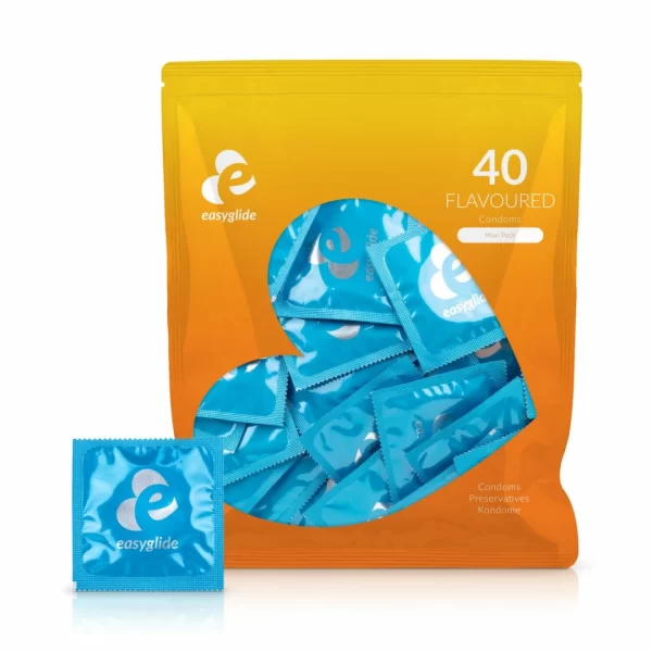 EasyGlide Flavored Latex Condoms 40 pcs