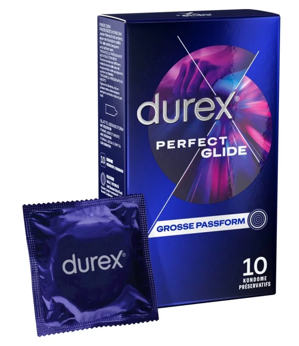 Durex Perfect Glide 10-Pack Enhanced Lubrication Condoms 56