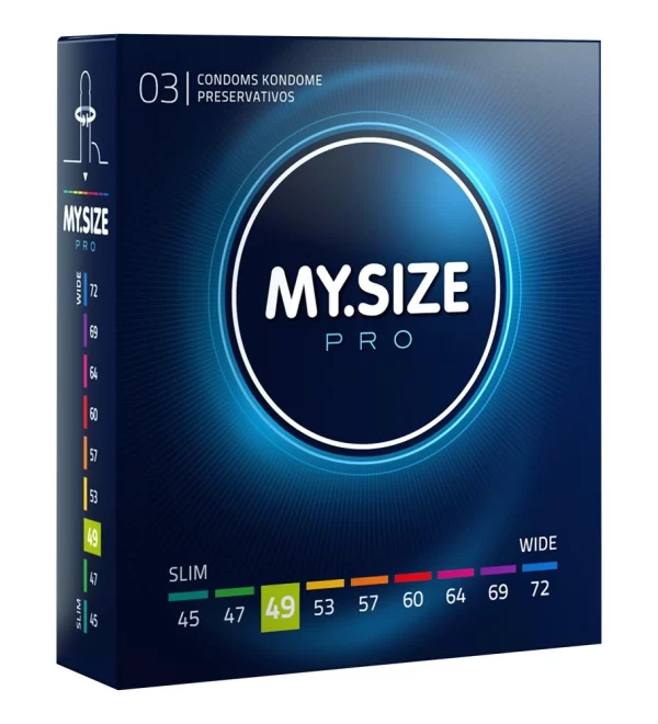 MY.SIZE PRO 49mm 3pcs Vegan Ultra-Thin Vytex Latex System