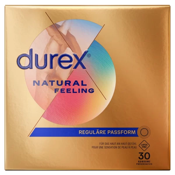 Durex Natural Feeling 30-Pack Polyisoprene Anatomical