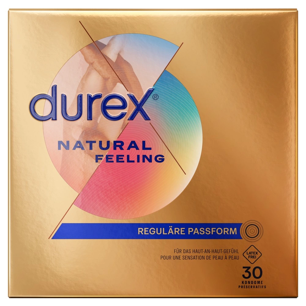Durex Natural Feeling 30-Pack Polyisoprene Anatomical Condoms - Anelma Durex Natural Feeling 30-Pack Polyisoprene Anatomical