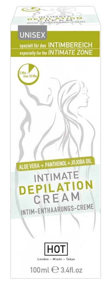 HOT Intimate Hair Removal Cream with Aloe & Jojoba 100ml