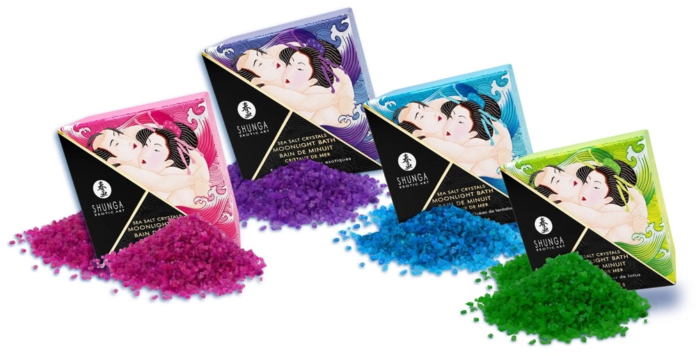 Shunga Sea Salt Crystals Moonlight Bath Display 24x75g - Anelma Shunga Sea Salt Crystals Moonlight Bath Display 24x75g Assorted Scents. Other. See formula