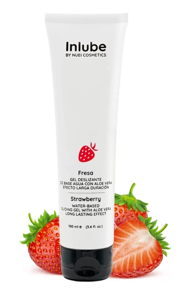 Nuei Inlube Water-Based Gel Strawberry Aroma 100ml Vegan Formula. Flavored. See formula