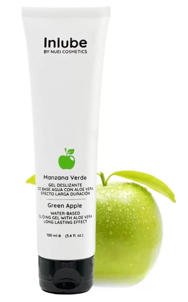 Nuei Inlube Water-Based Gel Green Apple 100ml Vegan Formula. Flavored. See formula