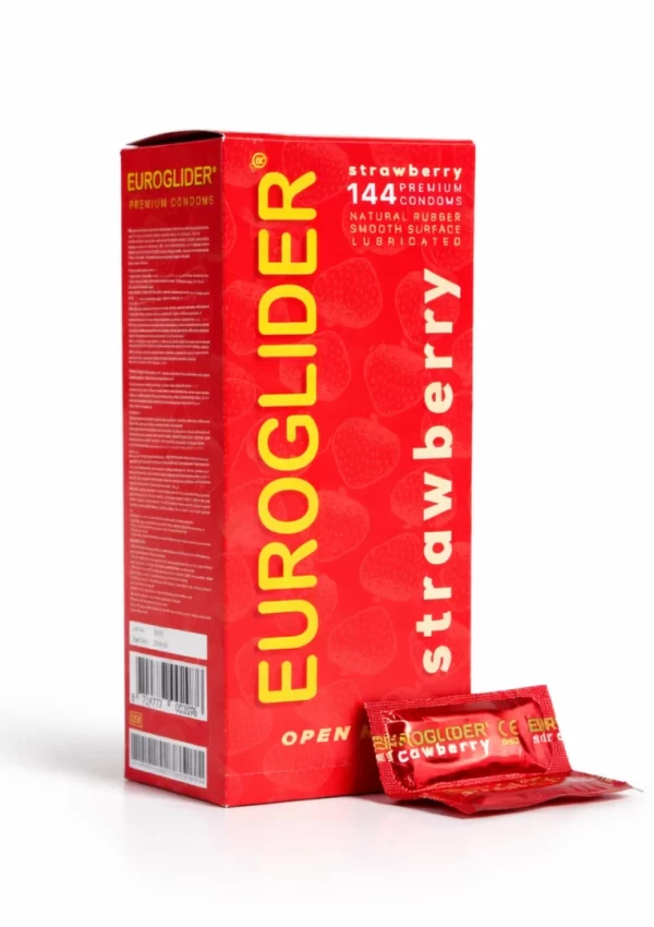 Euroglider Strawberry 144 pcs - Flavoured Latex