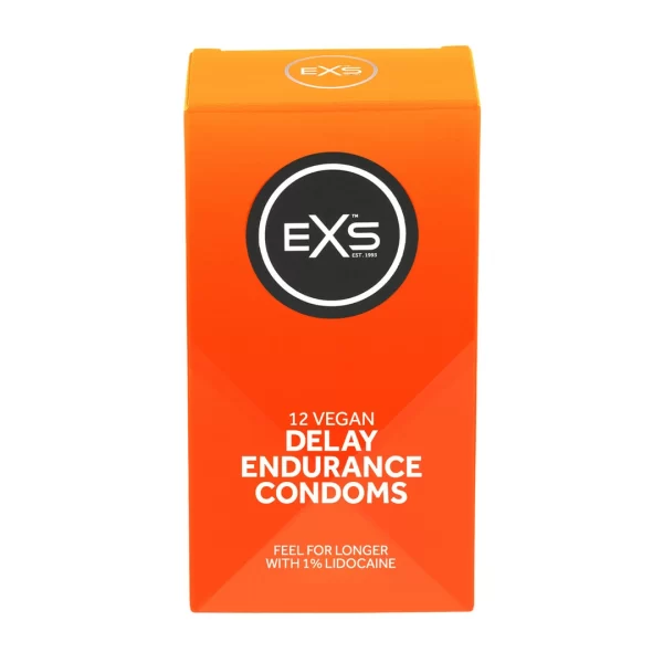 EXS Endurance Delay 12-Pack Condoms with Lidocaine Lubricant