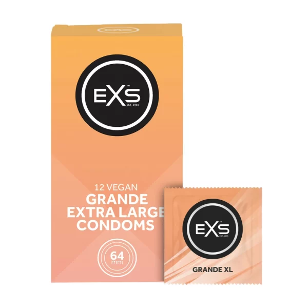 EXS Grande Extra Wide Latex Protection 12-Pack 64mm Nominal