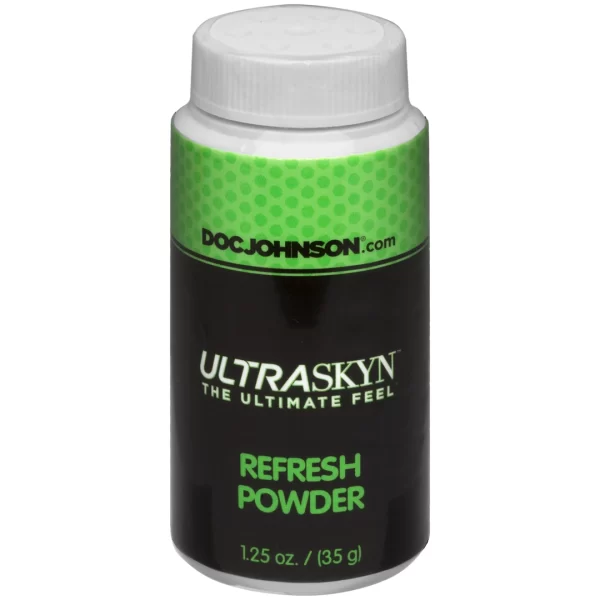 Doc Johnson ULTRASKYN Refreshing Powder Maintenance 1 oz Bottle. Natural. See formula