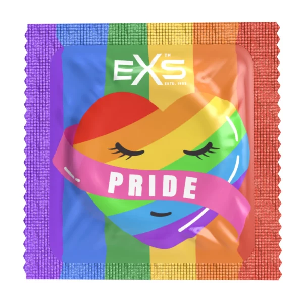 EXS Pride Edition 144-Pack Colorful Themed Regular Latex Protection. Condoms. See formula