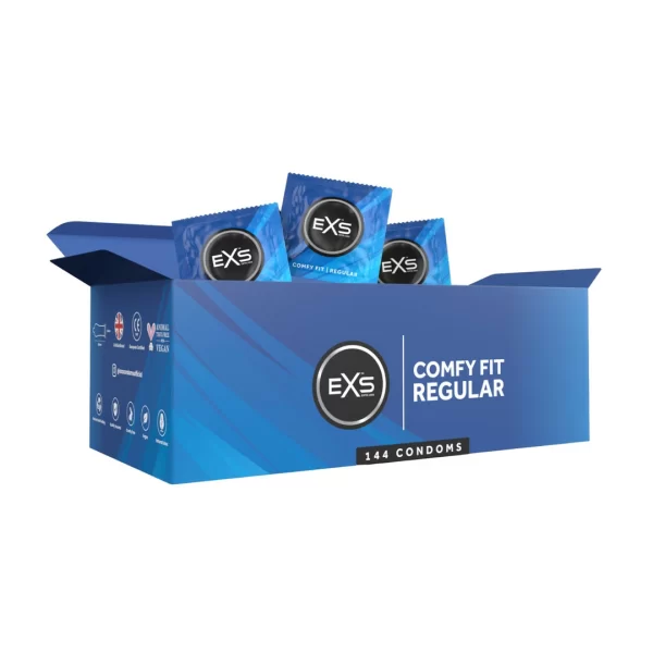 EXS Regular 54mm Premium Latex Condoms 144-Pack