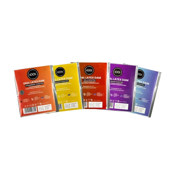 EXS Oral Dam Grape Latex Barrier Sheet 1pc - Flavored Protective Layer. Condoms. See formula