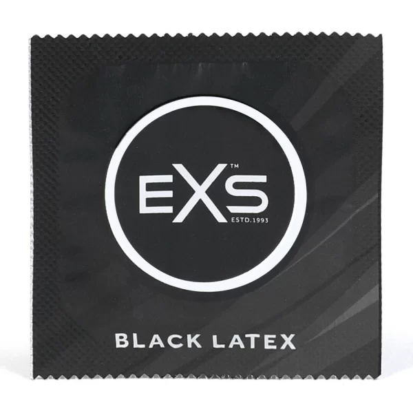 EXS Black Latex Vegan Condoms 48-Pack - Modern Black Finish